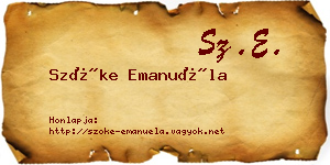 Szőke Emanuéla névjegykártya